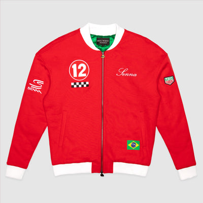 TAG Heuer x Senna Race Varsity Jacket - Red
