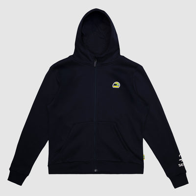 Senna Helmet Zip Hoodie - Navy