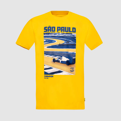 Senna F1 Circuit Graphic Tee - Yellow