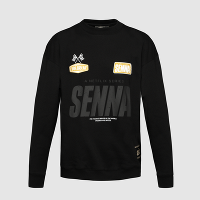 Moletom Senna Netflix Oversize Crewneck  - Black