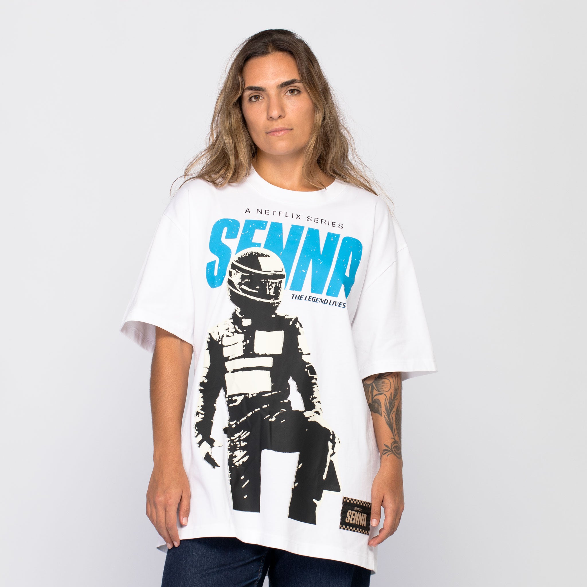 Senna Netflix Legend Lives On Oversize Tee | Senna Store