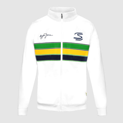 Jaqueta retrô listrada Senna - White