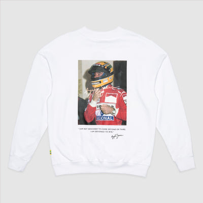 TAG Heuer x Senna Oversized Badge Crewneck Sweatshirt - White