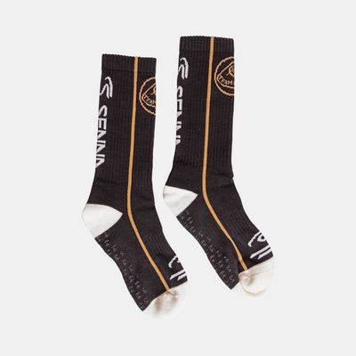 Senna x Team Lotus Two Pack Crew Socks - Black