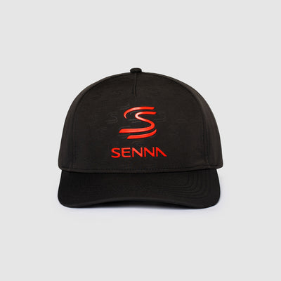 Senna Debossed Poly Cap - Black