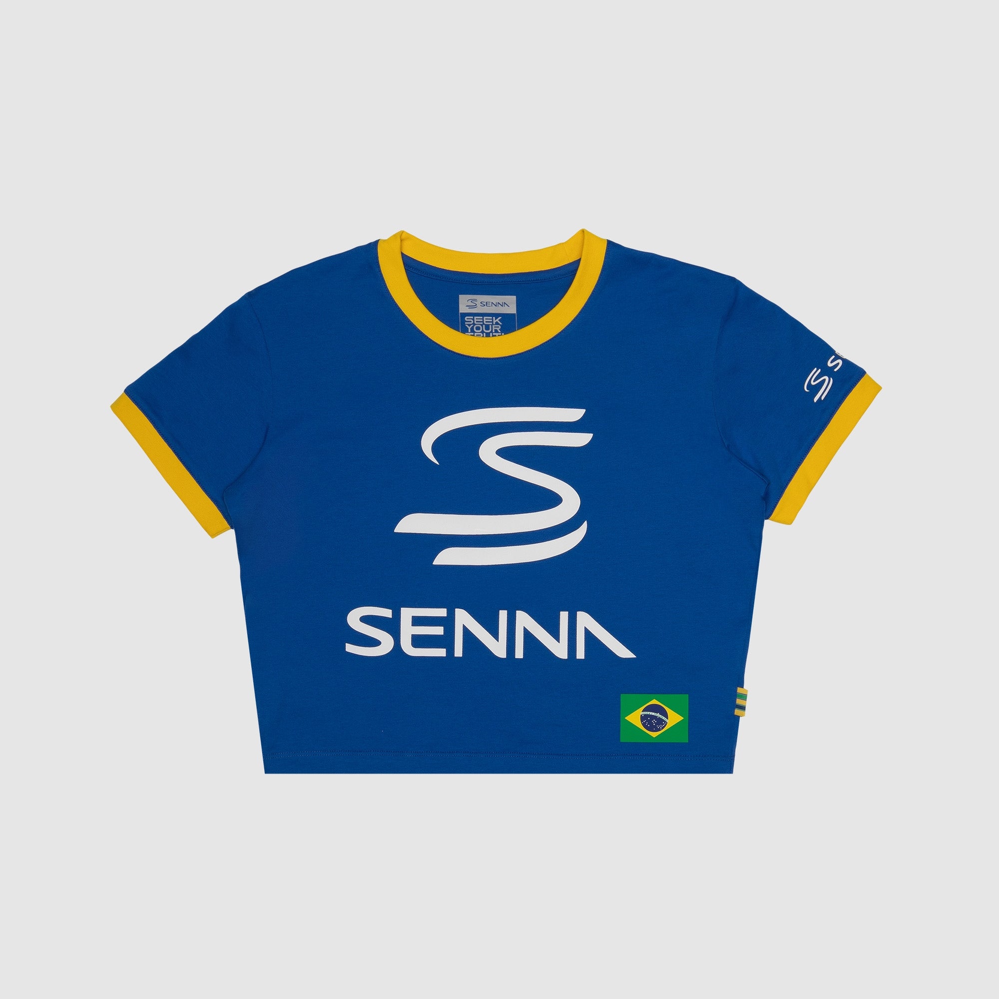 Senna Womens Legacy Brazil Crop Tee | Official Ayrton Senna Store