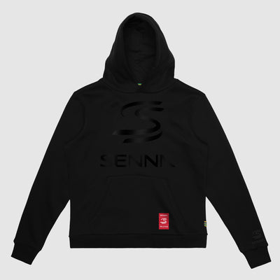Senna Relaxed Fit Logo Hoodie - Black