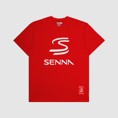 Senna Relaxed Fit Logo Tee - Red