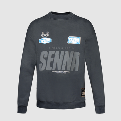Senna Netflix Oversize Crewneck Sweat - Grey Marle