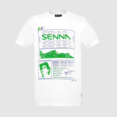 Senna Race Tee - White