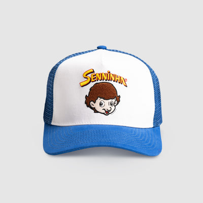 Cappellino da camionista ricamato Senna Senninha - Blue