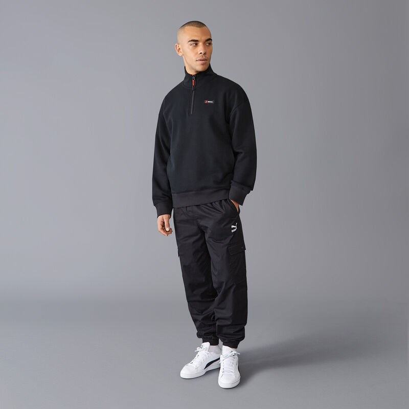 SENNA S FW MENS OVERSIZED 1/4 ZIP - black