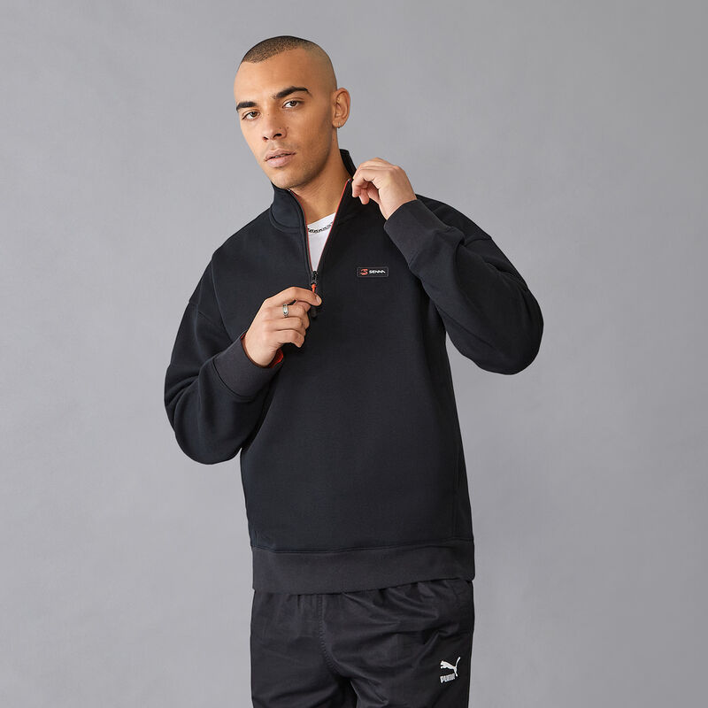 SENNA S FW MENS OVERSIZED 1/4 ZIP - black