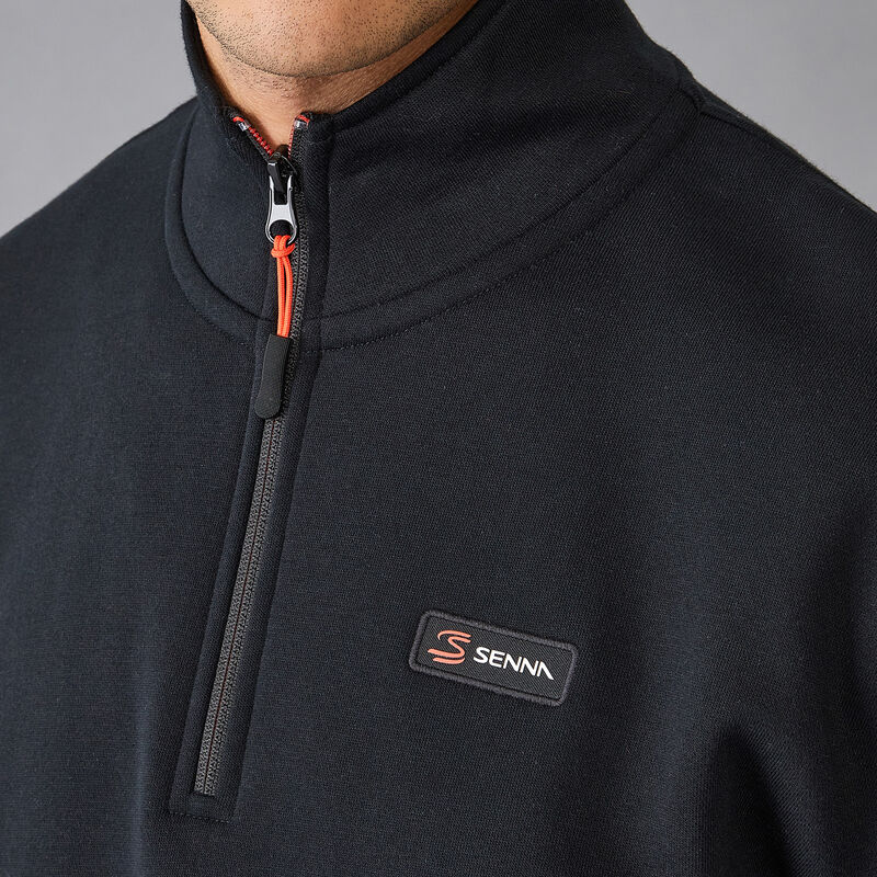 SENNA S FW MENS OVERSIZED 1/4 ZIP - black