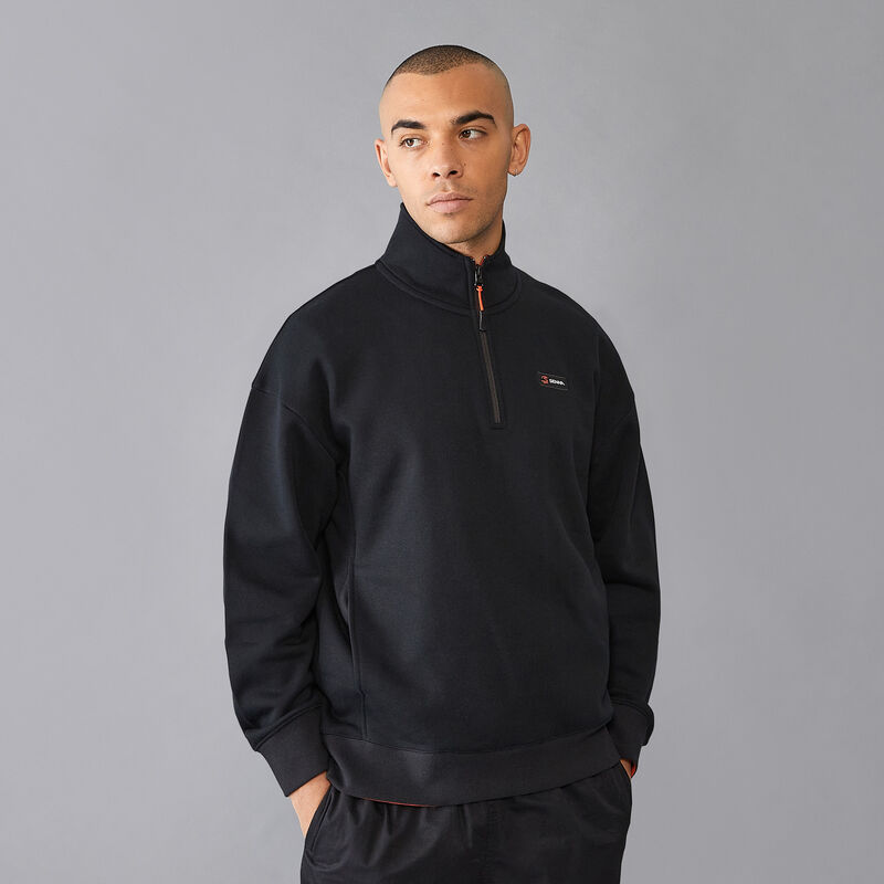 SENNA S FW MENS OVERSIZED 1/4 ZIP - black